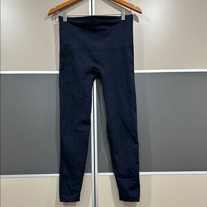 Spanx Leggings Womens XL Navy Blue Compression Shapewear Yoga  RN 112121